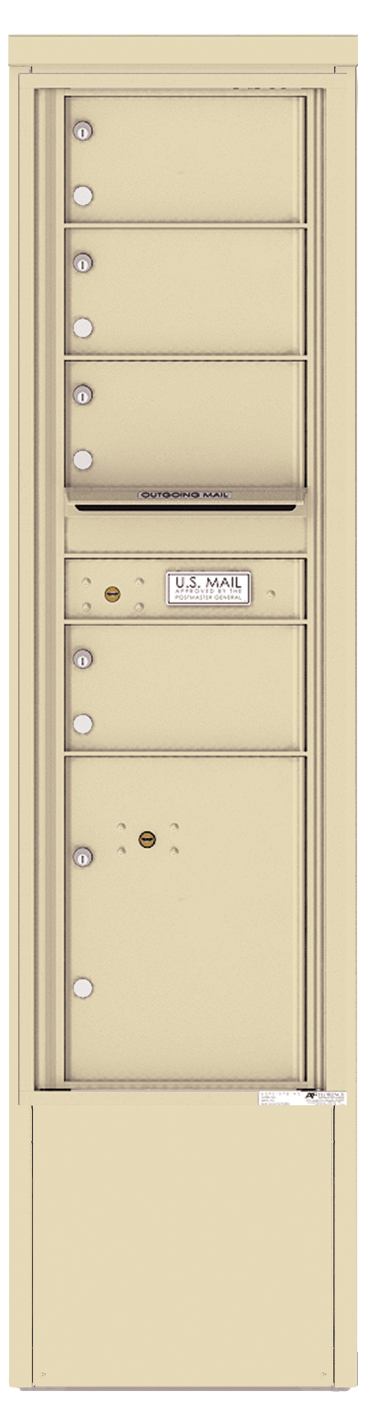 4C15S-04-D 4C Horizontal Depot Mailbox Sandstone