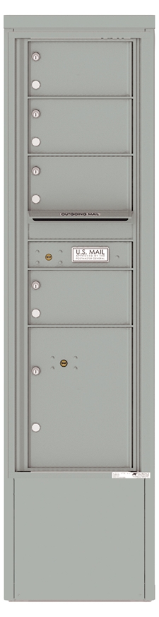 4C15S-04-D 4C Horizontal Depot Mailbox Silver Speck