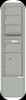 4C15S-04-D 4C Horizontal Depot Mailbox Silver Speck