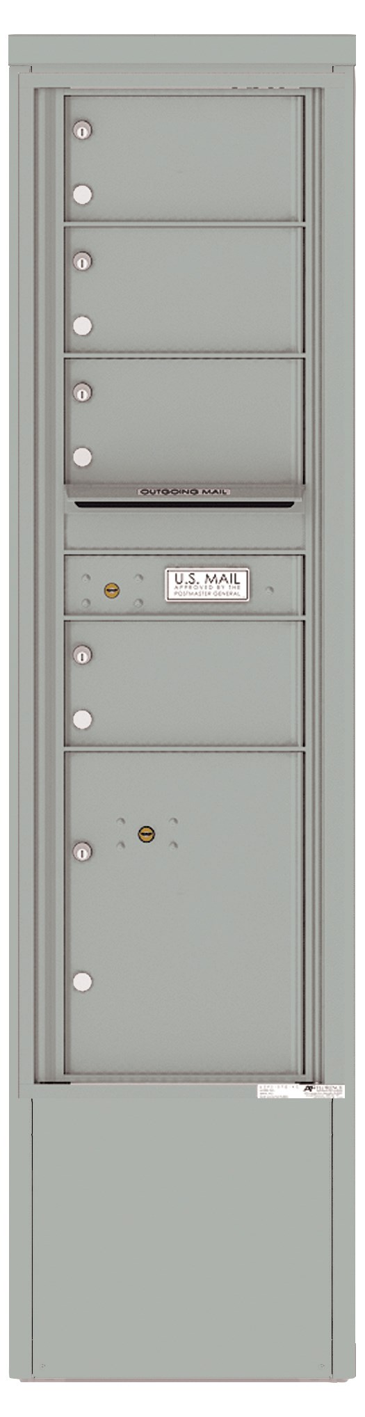 4C15S-04-D 4C Horizontal Depot Mailbox Silver Speck