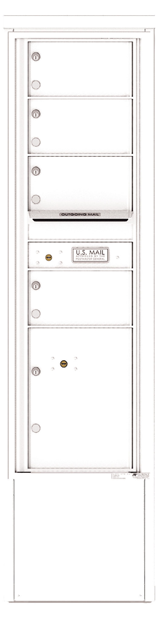4C15S-04-D 4C Horizontal Depot Mailbox White