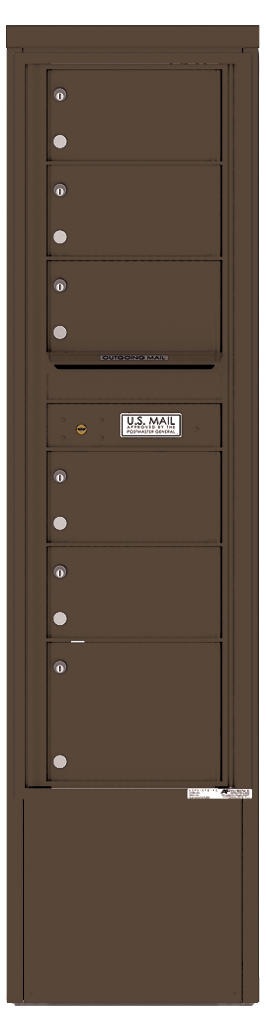 4C15S-06-D 4C Horizontal Depot Mailbox Antique Bronze
