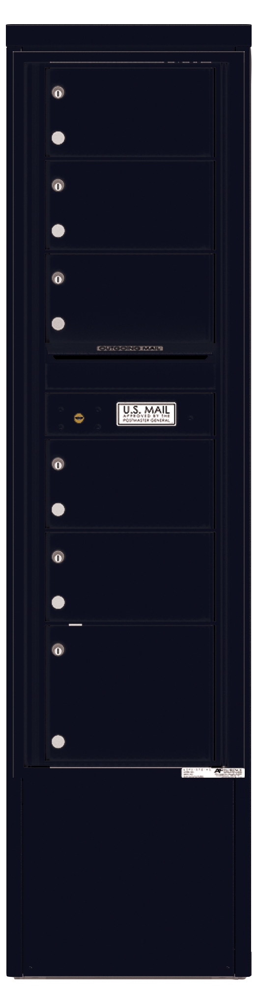 4C15S-06-D 4C Horizontal Depot Mailbox Black