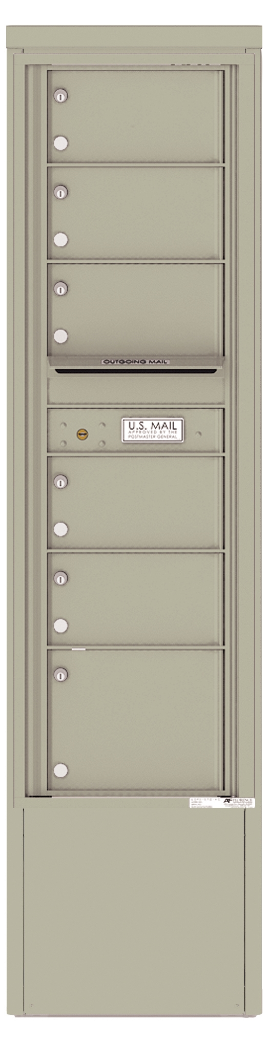 4C15S-06-D 4C Horizontal Depot Mailbox Postal Grey