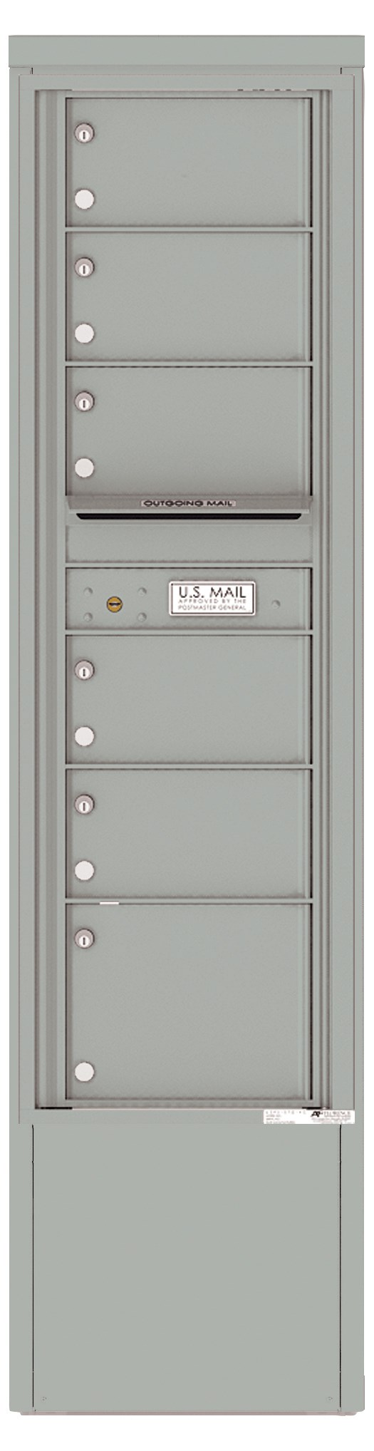 4C15S-06-D 4C Horizontal Depot Mailbox Silver Speck