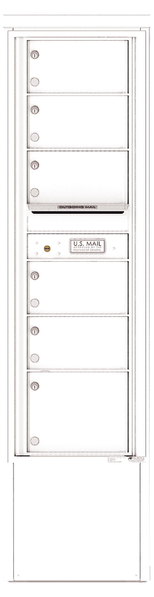 4C15S-06-D 4C Horizontal Depot Mailbox White