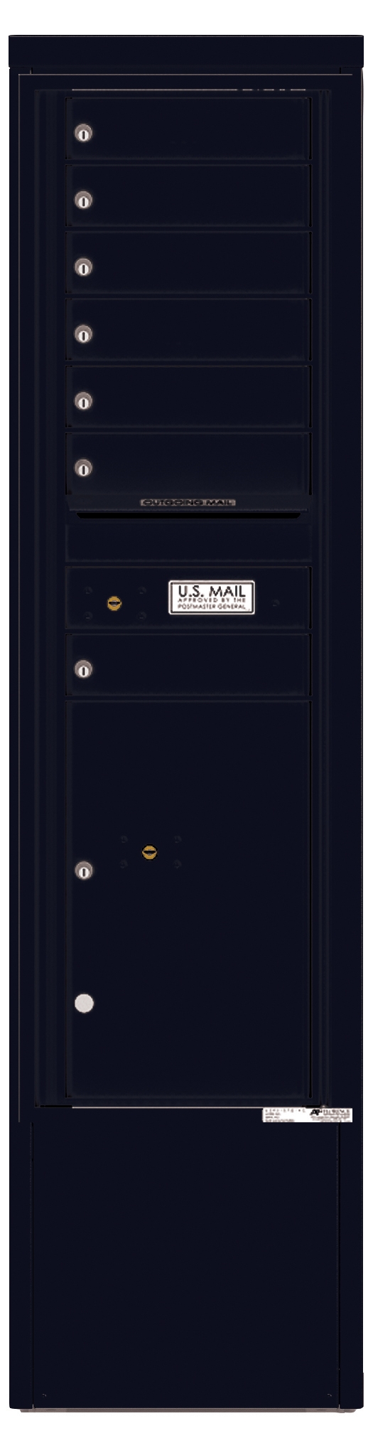 4C15S-07-D 4C Horizontal Depot Mailbox Black