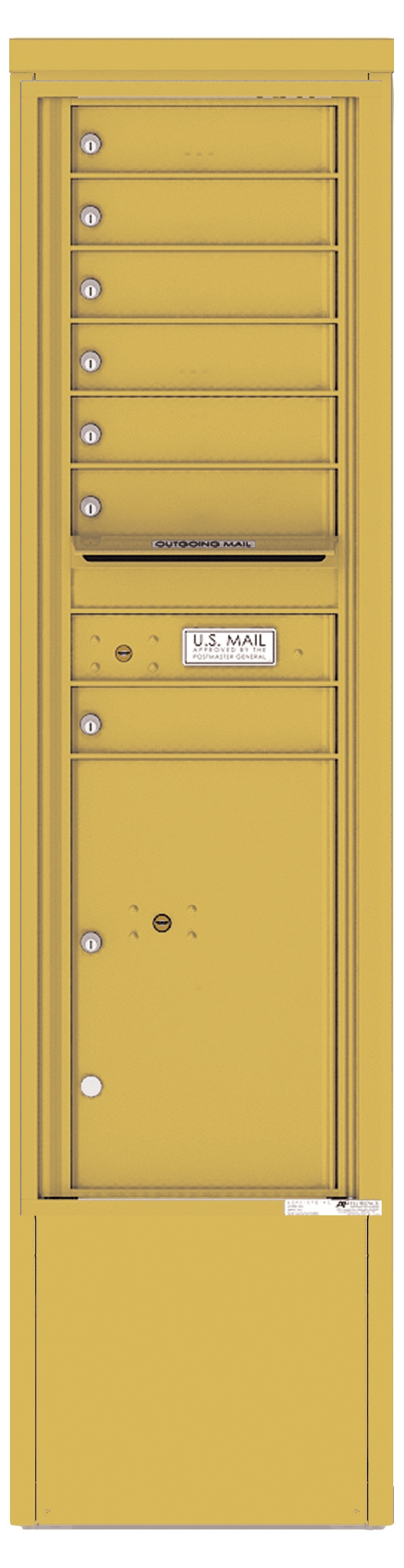 4C15S-07-D 4C Horizontal Depot Mailbox Gold Speck