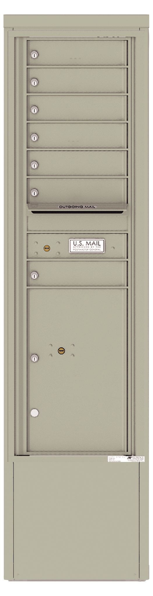 4C15S-07-D 4C Horizontal Depot Mailbox Postal Grey