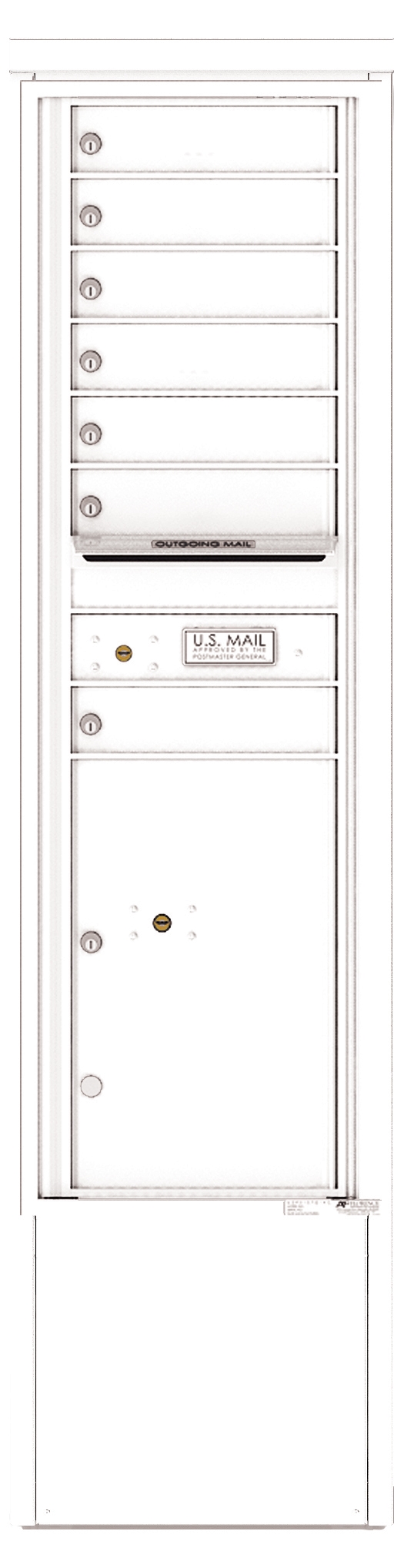 4C15S-07-D 4C Horizontal Depot Mailbox White