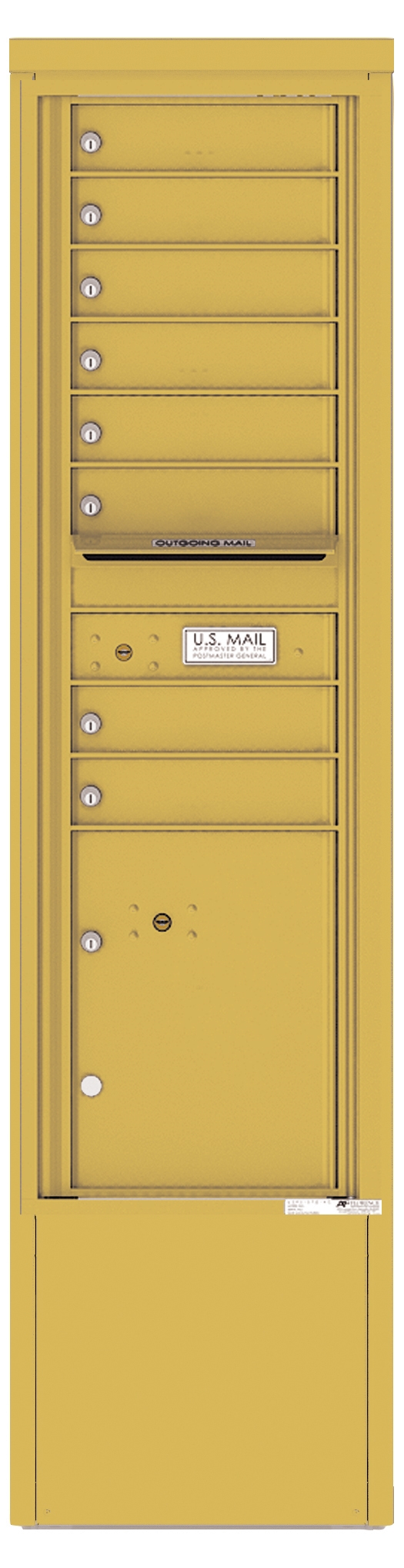 4C15S-08-D 4C Horizontal Depot Mailbox Gold Speck
