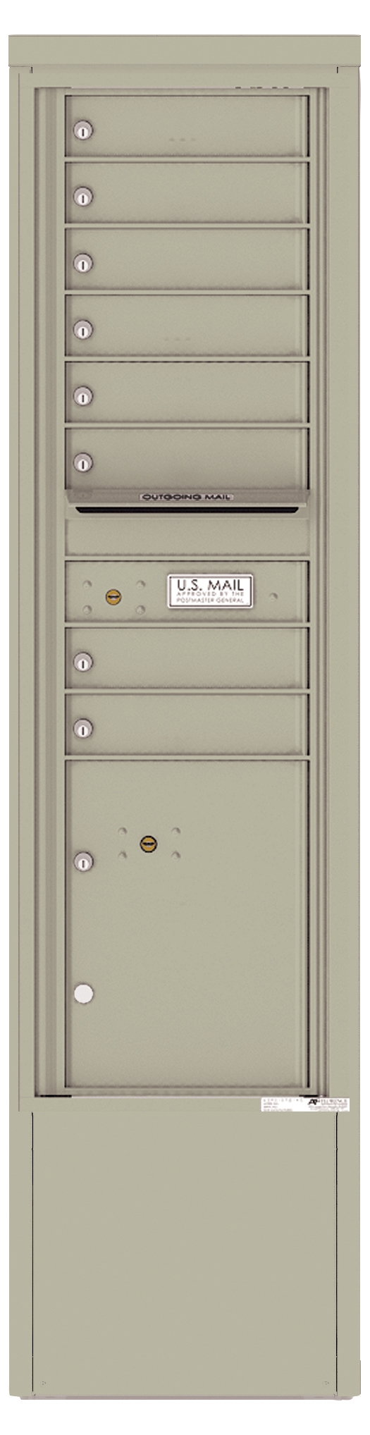 4C15S-08-D 4C Horizontal Depot Mailbox Postal Grey