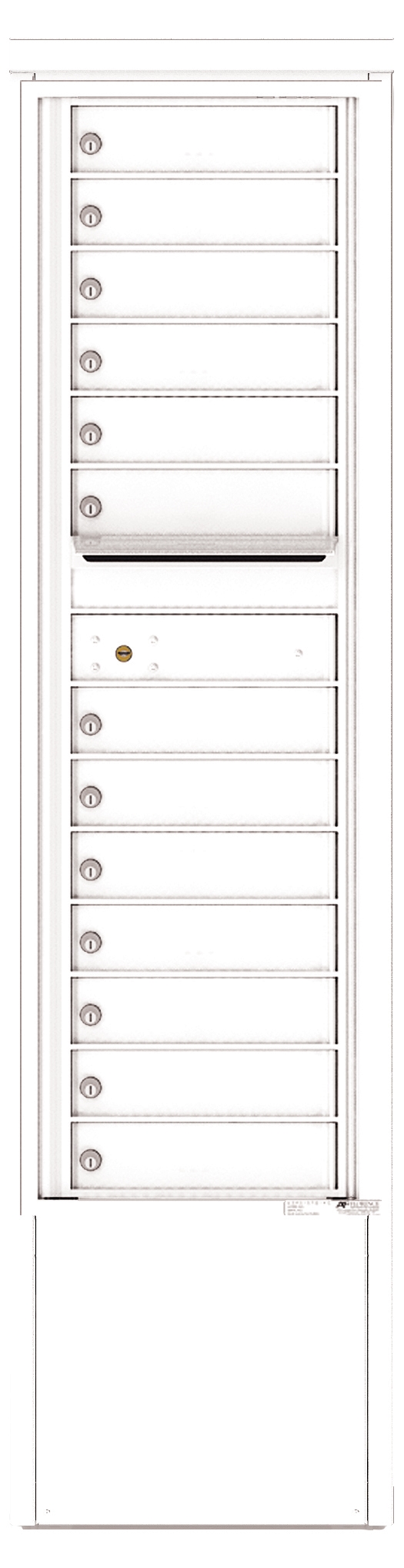 4C15S-13-D 4C Horizontal Depot Mailbox White