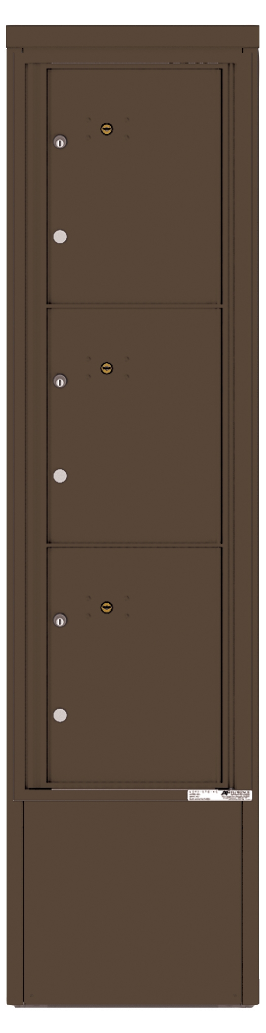 4C15S-3P-D 4C Horizontal Depot Mailbox Antique Bronze