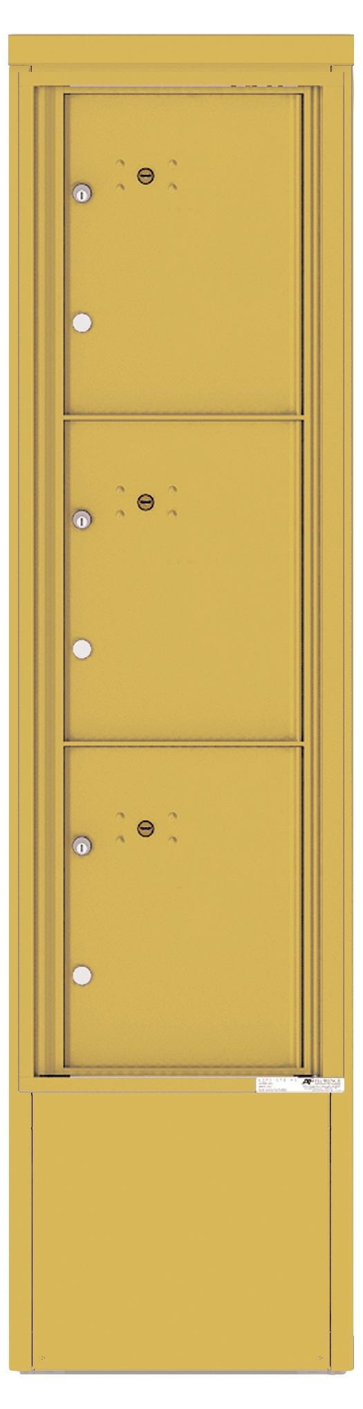 4C15S-3P-D 4C Horizontal Depot Mailbox Gold Speck
