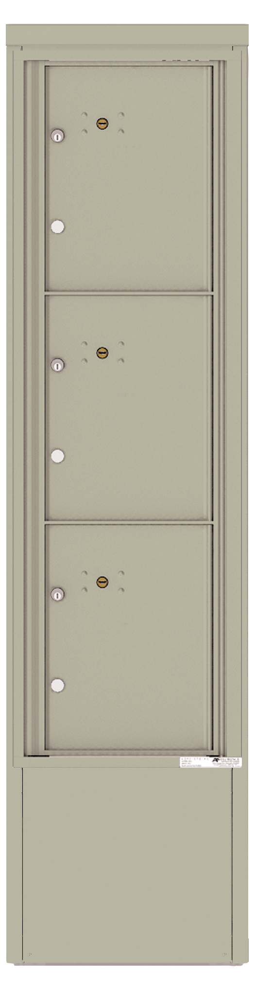 4C15S-3P-D 4C Horizontal Depot Mailbox Postal Grey
