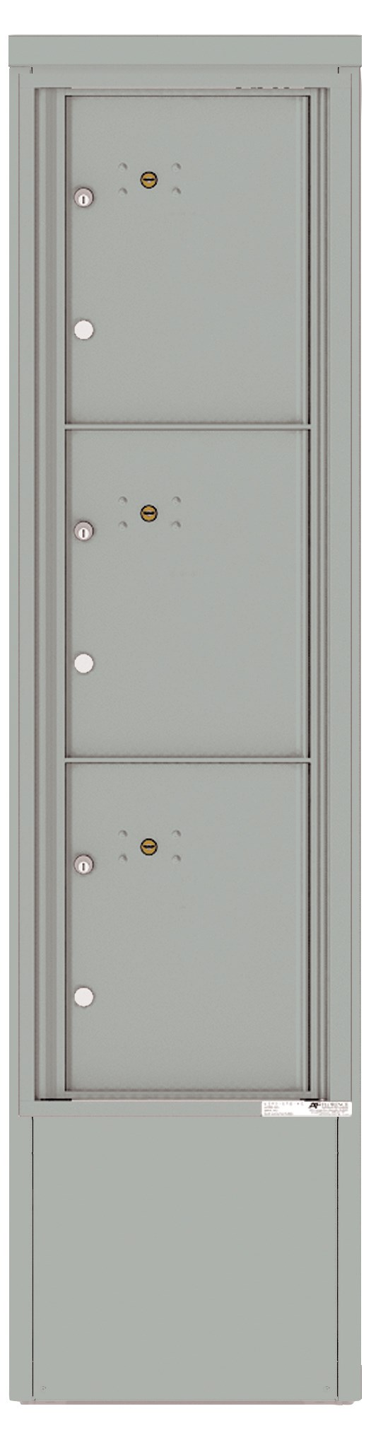 4C15S-3P-D 4C Horizontal Depot Mailbox Silver Speck