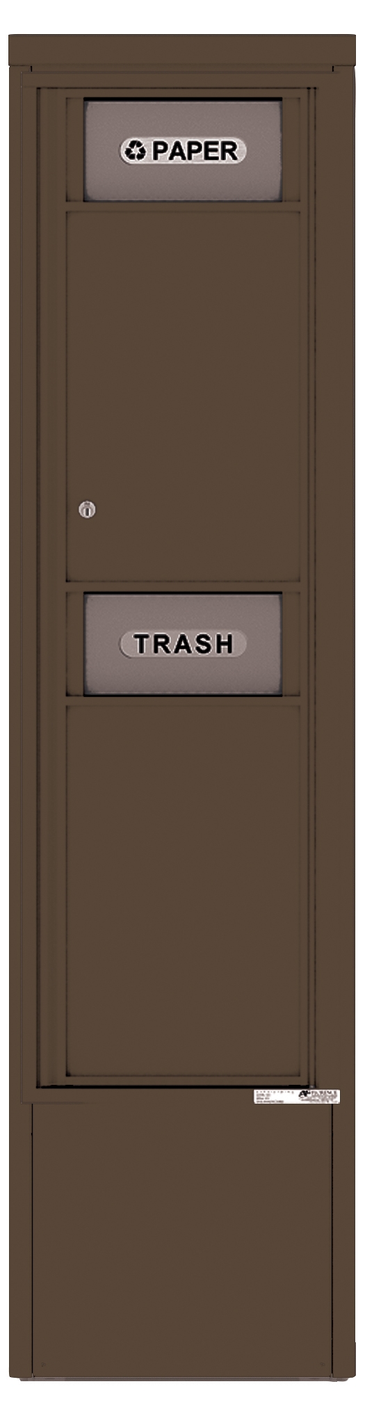 4C15S-BIN-D 4C Horizontal-Trash/Recycling bins Antique Bronze