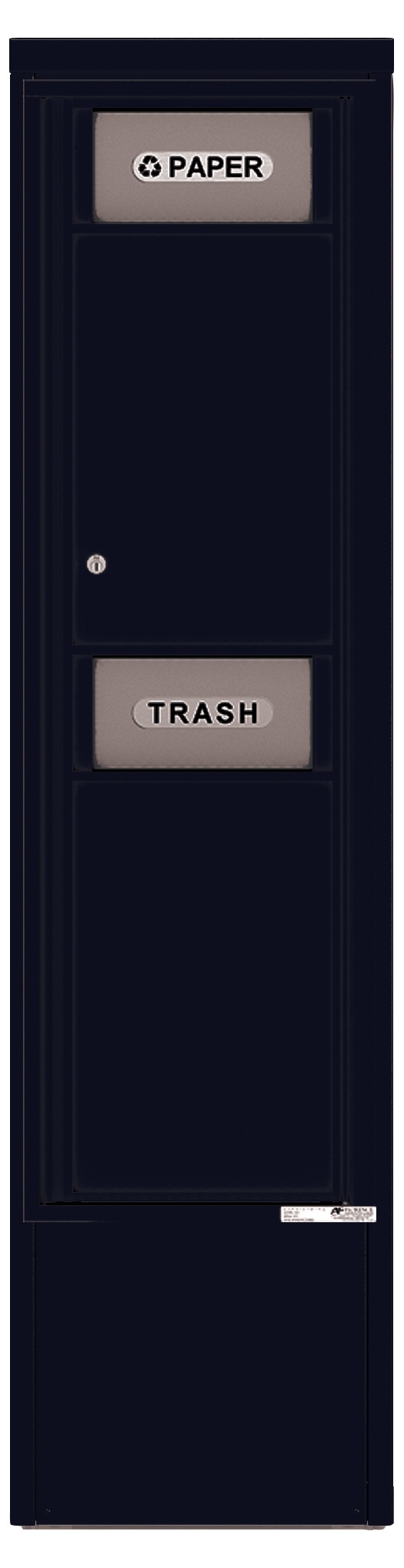 4C15S-BIN-D 4C Horizontal-Trash/Recycling bins Black