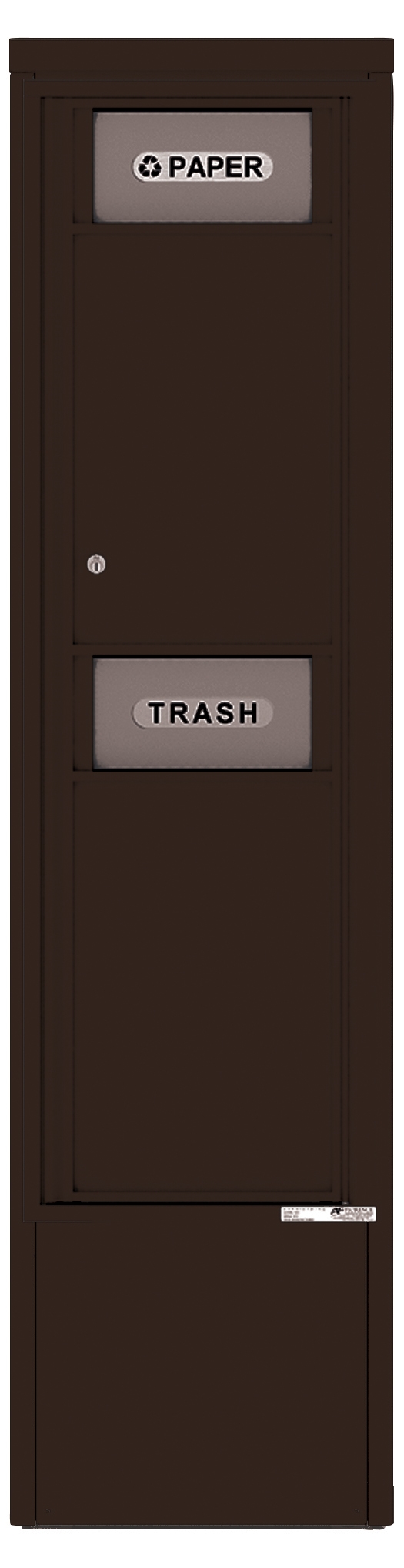 4C15S-BIN-D 4C Horizontal-Trash/Recycling bins Dark Bronze