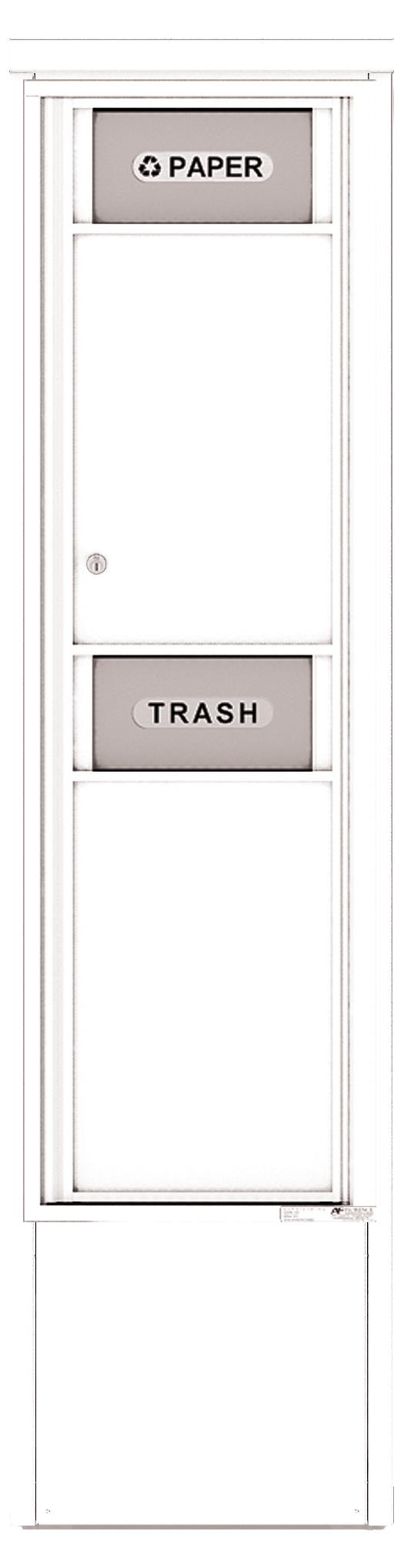 4C15S-BIN-D 4C Horizontal-Trash/Recycling bins White