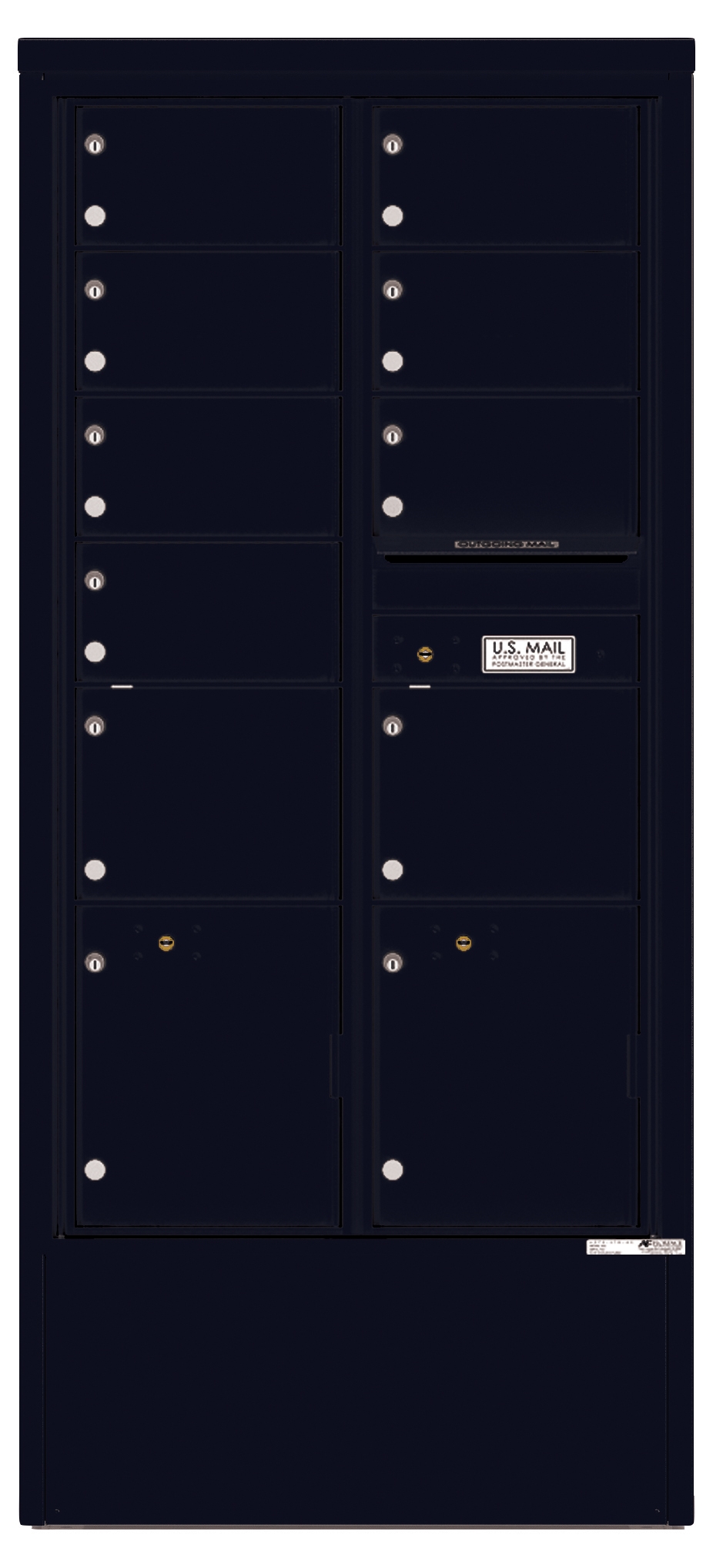 4C16D-09-D 4C Horizontal Depot Mailbox Black