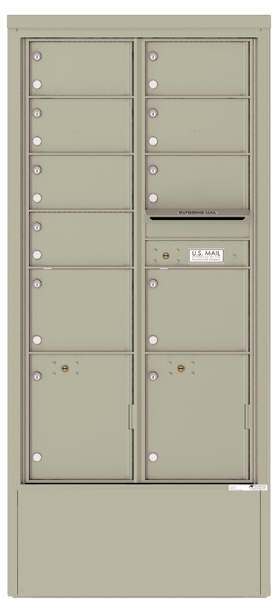 4C16D-09-D 4C Horizontal Depot Mailbox Postal Grey