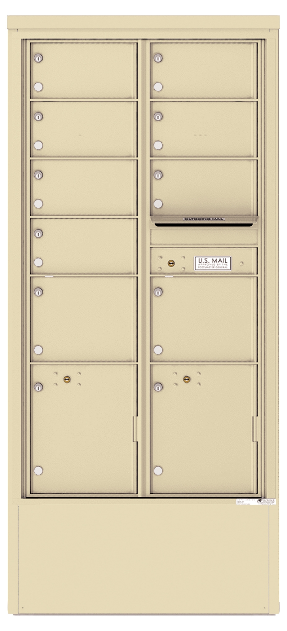 4C16D-09-D 4C Horizontal Depot Mailbox Sandstone