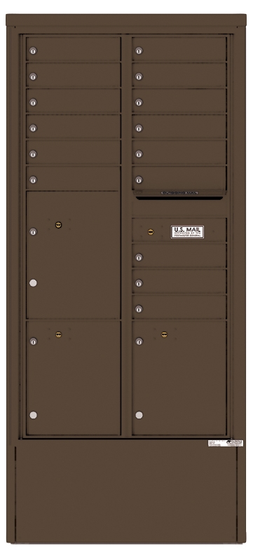 4C Depot Mailbox – 16-Doors High – 15 Tenant Mailboxes