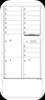 4C Depot Mailbox – 16-Doors High – 15 Tenant Mailboxes