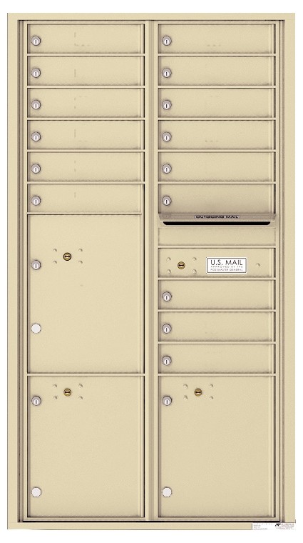 Versatile ™ 4C Mailbox – 16-Doors High – 15 Tenant Mailboxes