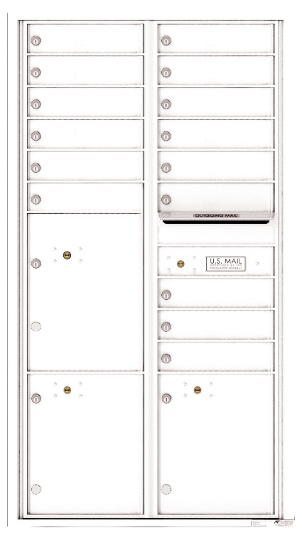 Versatile ™ 4C Mailbox – 16-Doors High – 15 Tenant Mailboxes