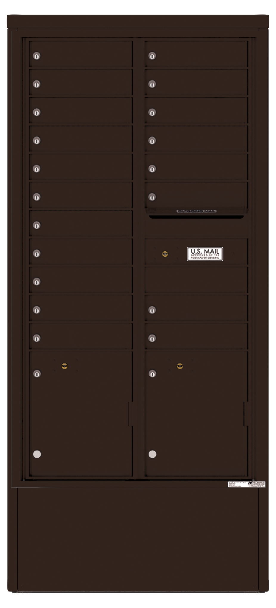 4C16D-19-D 4C Horizontal Depot Mailbox Dark Bronze