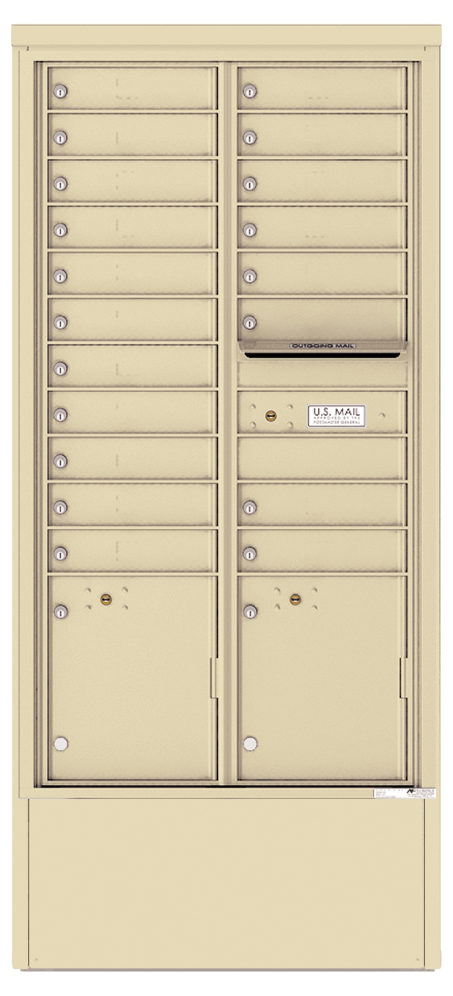 4C16D-19-D 4C Horizontal Depot Mailbox Sandstone