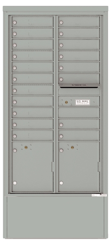 4C16D-19-D 4C Horizontal Depot Mailbox Silver Speck