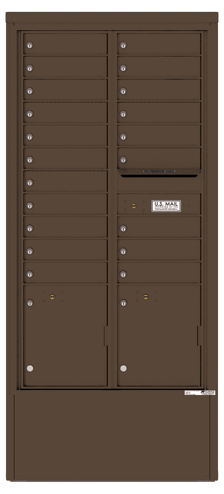 4C Horizontal Depot Mailbox 4C16D-20-D (Antique Bronze)
