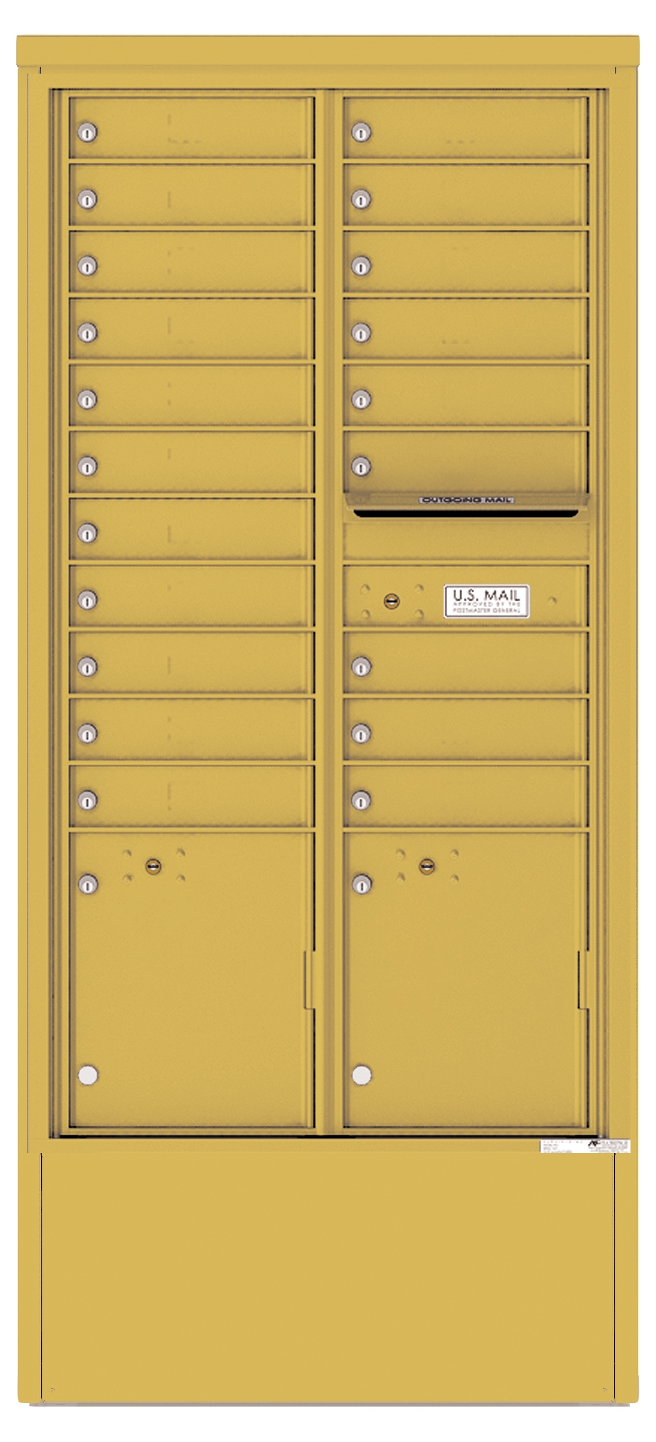 4C Horizontal Depot Mailbox 16D-20-D 4C (Gold Speck)
