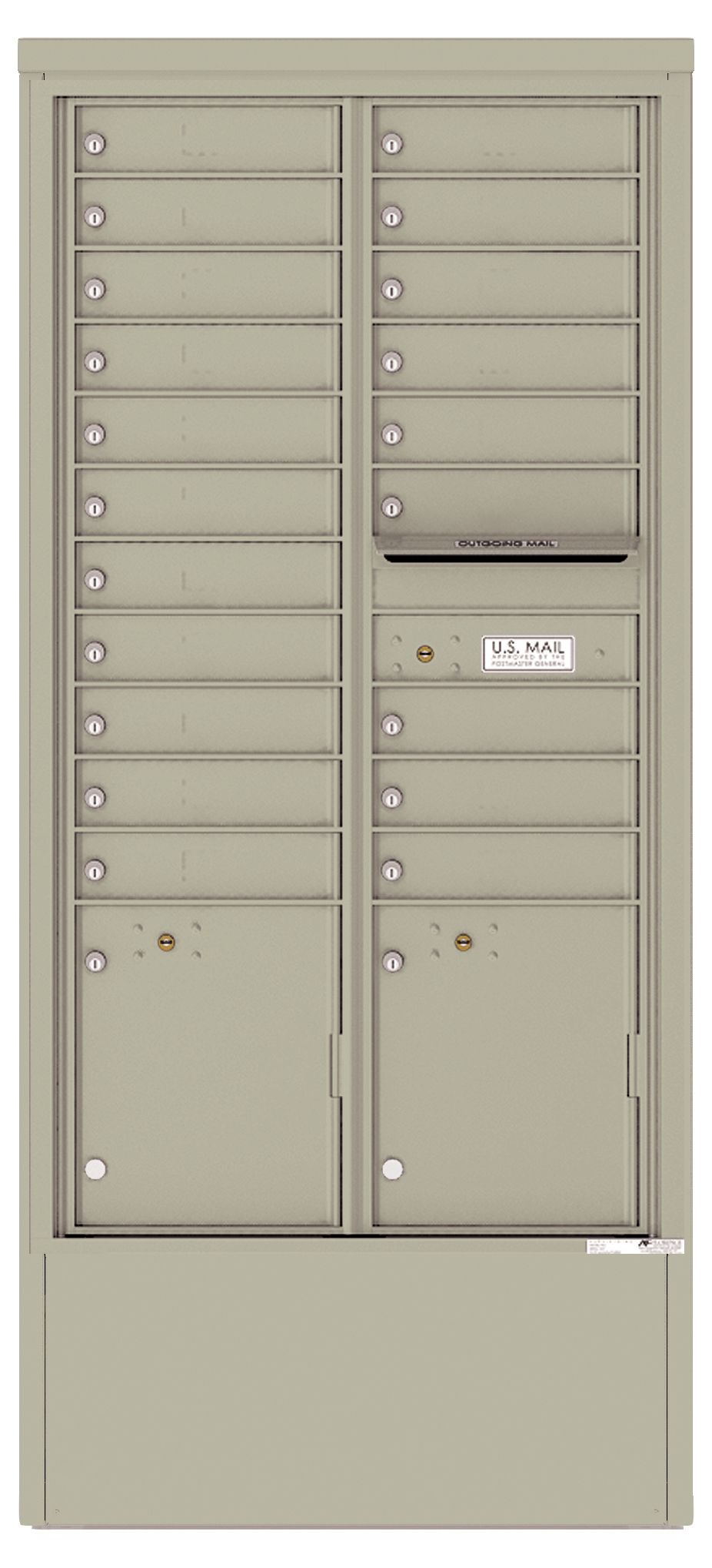 4C Horizontal Depot Mailbox 4C16D-20-D (Postal Grey)