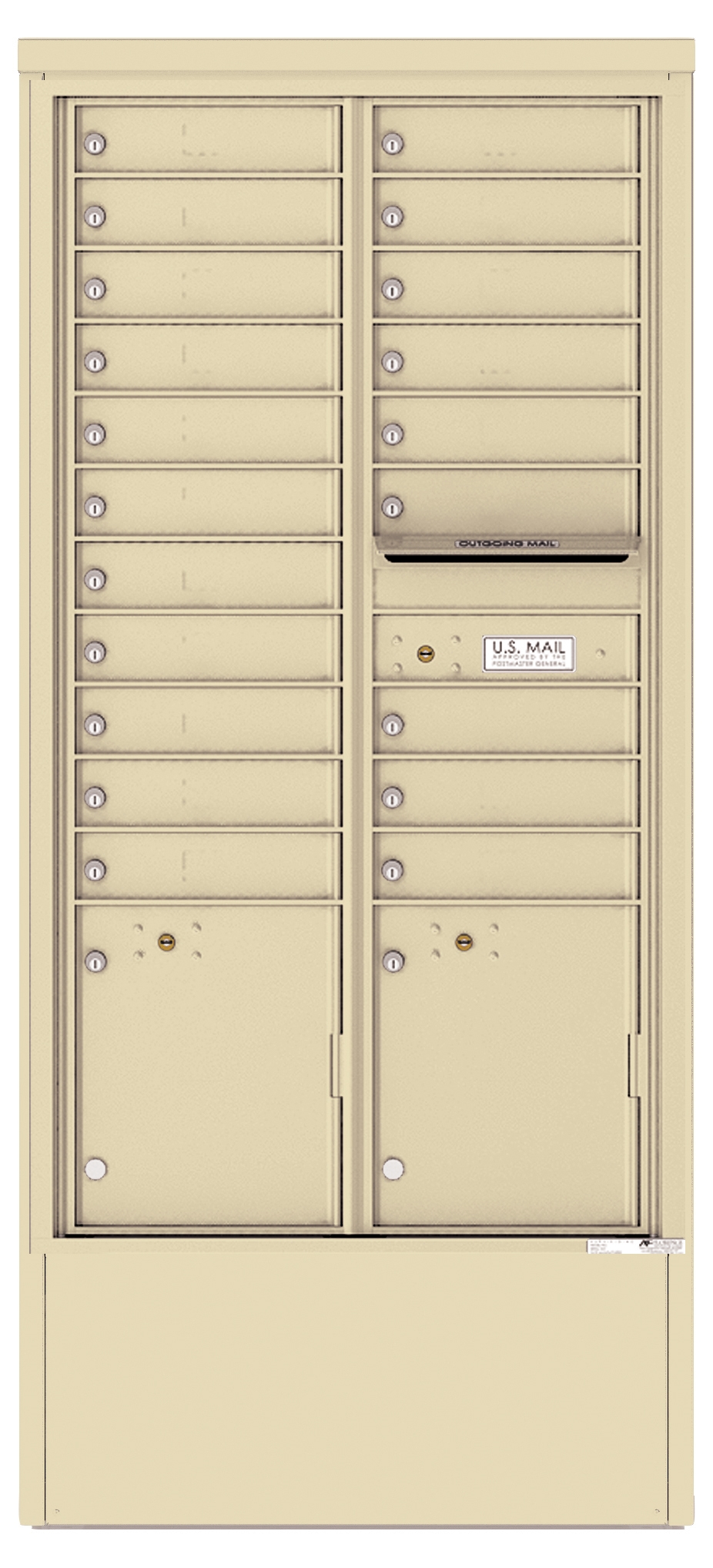4C Horizontal Depot Mailbox 4C16D-20-D (Sandstone)