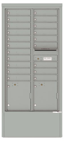 4C Horizontal Depot Mailbox 4C16D-20-D (Silver Speck)