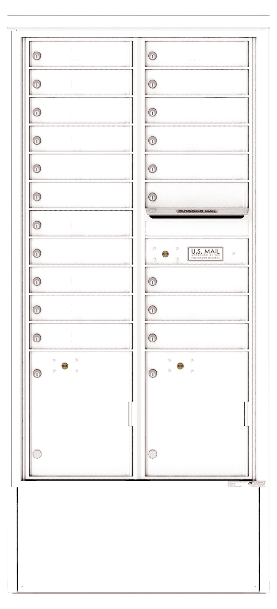 4C Horizontal Depot 4C16D-20-D (Mailbox White)