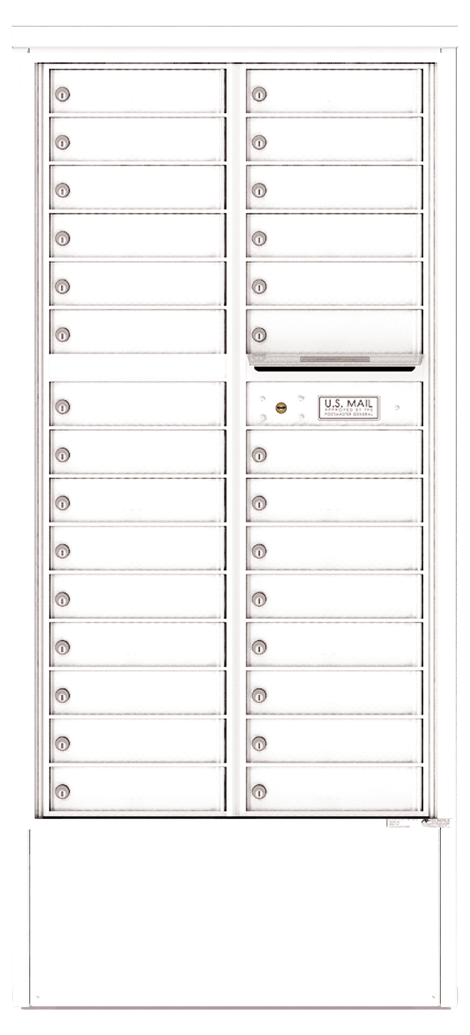 4C Horizontal Depot Mailbox 4C16D-29-D (White)