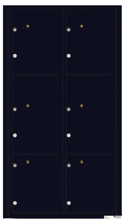 4C16D-6P 6 Parcel Locker 4C Horizontal Mailbox for Commercial Buildings