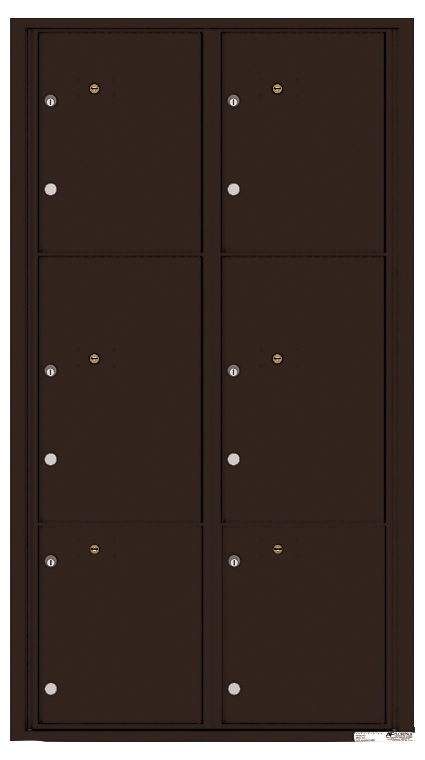 4C16D-6P 6 Parcel Locker 4C Horizontal Mailbox for Commercial Buildings