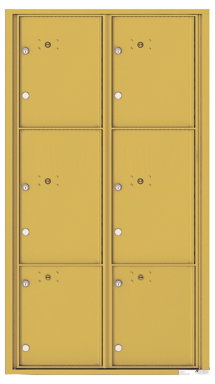 4C16D-6P 6 Parcel Locker 4C Horizontal Mailbox for Commercial Buildings