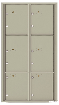 4C16D-6P 6 Parcel Locker 4C Horizontal Mailbox for Commercial Buildings