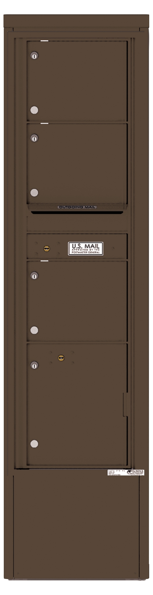4C16S-03-D 4C Horizontal Depot Mailbox Antique Bronze