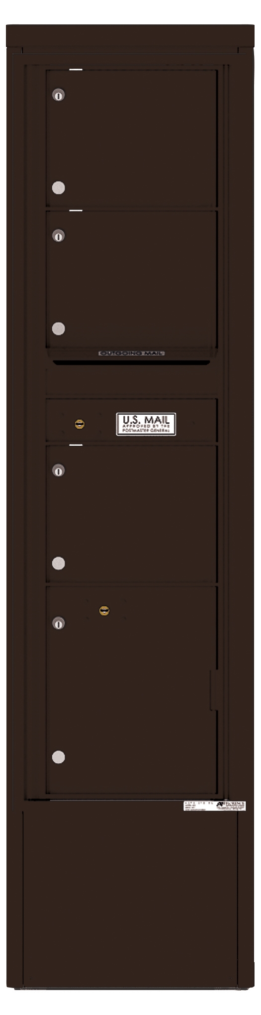 4C16S-03-D 4C Horizontal Depot Mailbox Dark Bronze