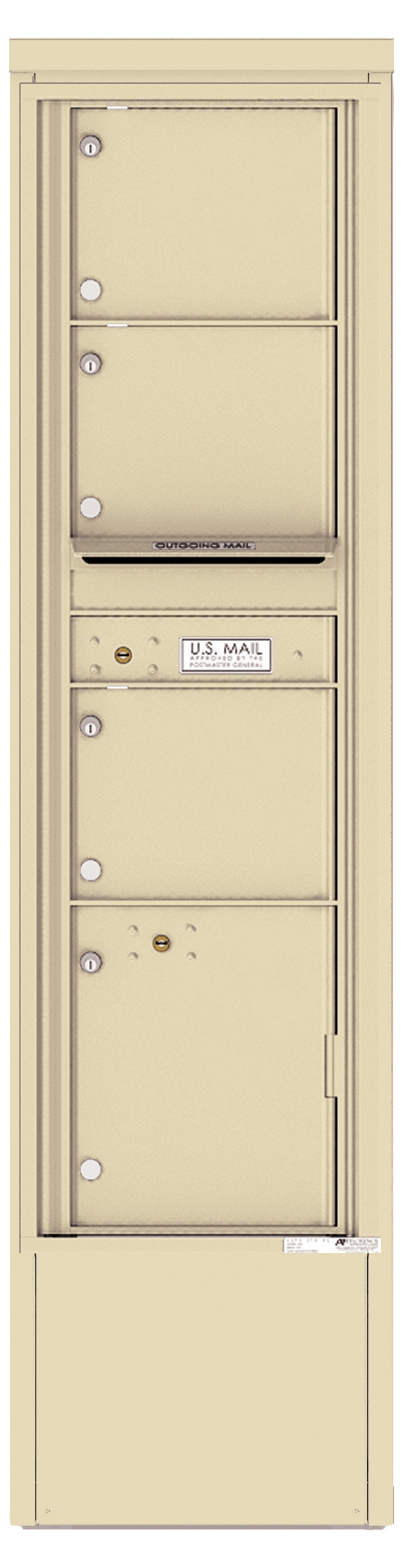 4C16S-03-D 4C Horizontal Depot Mailbox Sandstone