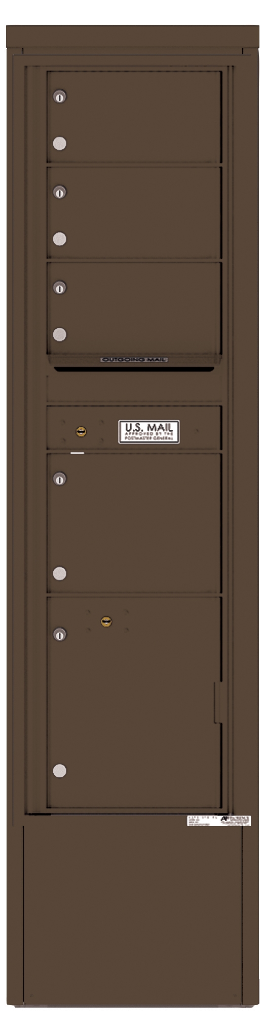 4C16S-04-D 4C Horizontal Depot Mailbox Antique Bronze